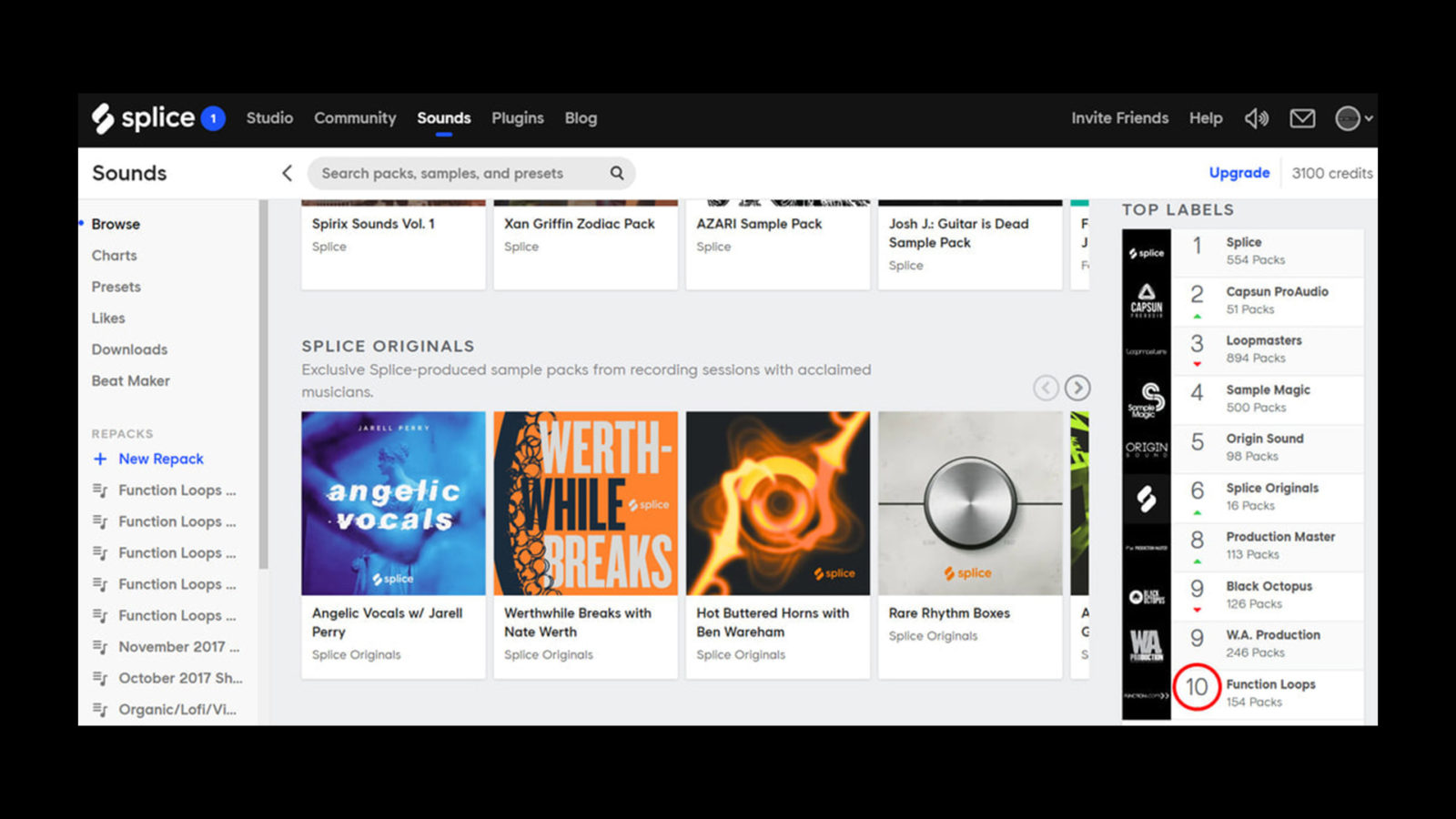 Function Loops Hits Top 10 At Splice!